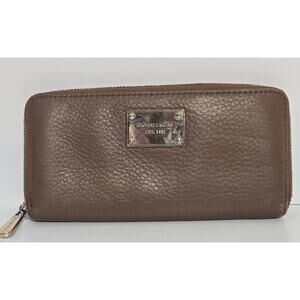 Michael Kors Jet Set Continental (Deep Tan) Large Leather Zip Around Wallet